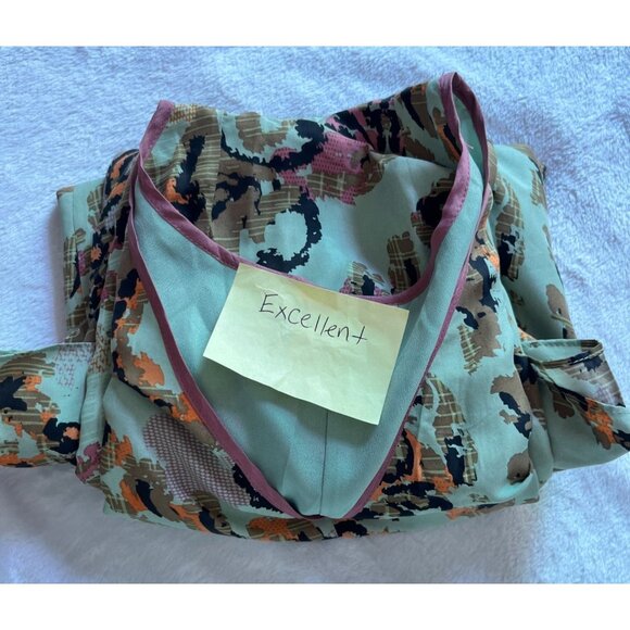 Sundance Womens 100% Silk Floral A-Line Dress Size 6 Multicolor Cap Sleeve Lined - Picture 14 of 14